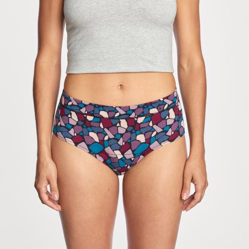 front view of everyday comfort brief in multicolor print