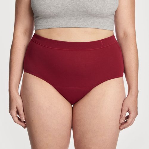 front view of everyday comfort hiwaist in red