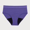 front view of thinx teens brief in violet