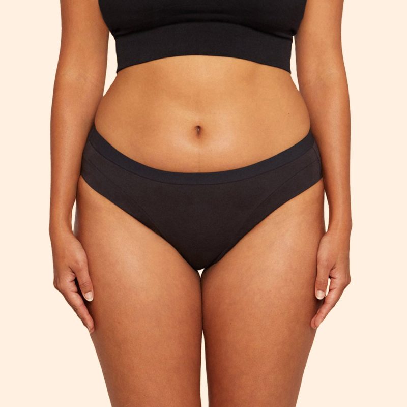 thinx cotton bikini in black