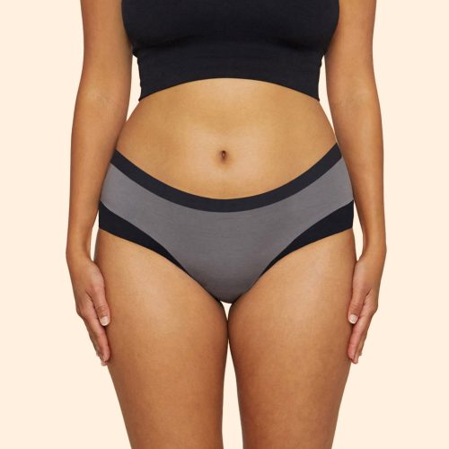 Thinx Cotton Brief Slate Front 1